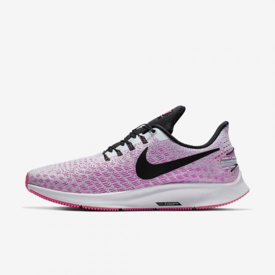 Nike Air Zoom Pegasus 35 FlyEase (Wide) | Half Blue / Hyper Pink / White / Black - Click Image to Close