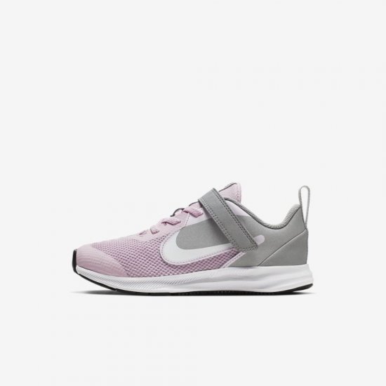 Nike Downshifter 9 | Pink Foam / Metallic Silver / Pure Platinum / White - Click Image to Close