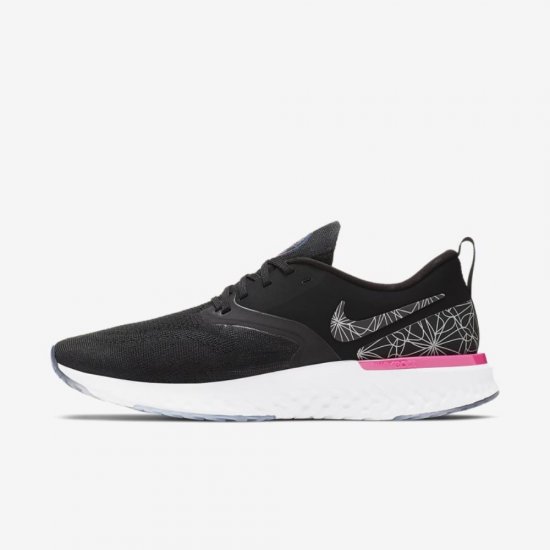 Nike Odyssey React Flyknit 2 | Black / Reflect Silver / Black - Click Image to Close