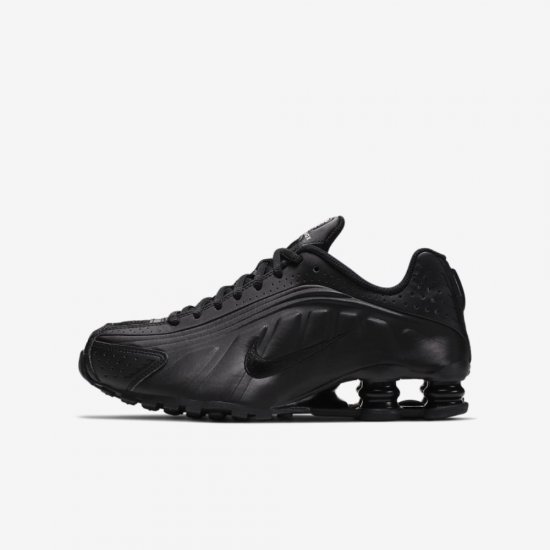 Nike Shox R4 | Black / Black / White / Black - Click Image to Close