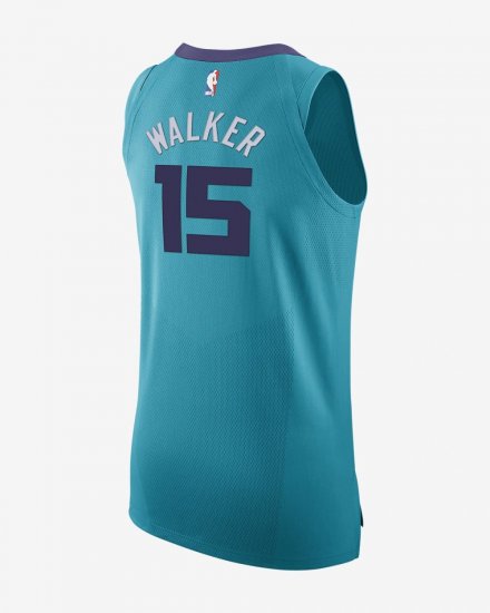 Kemba Walker Icon Edition Authentic Jersey (Charlotte Hornets) | Rapid Teal - Click Image to Close