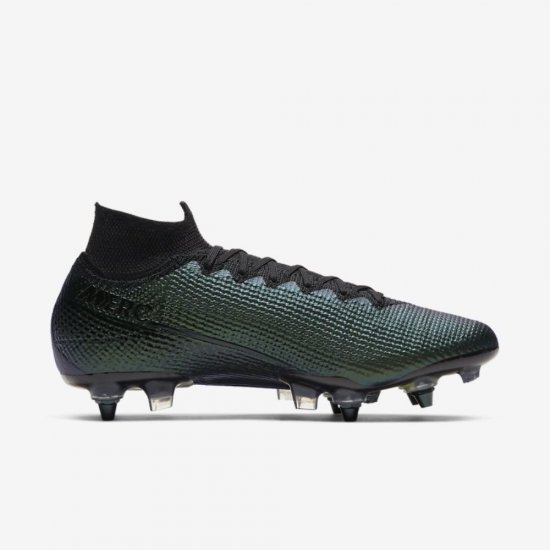 Nike Mercurial Superfly 7 Elite SG-PRO Anti-Clog Traction | Black / Black - Click Image to Close