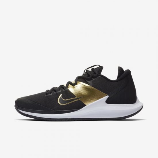 NikeCourt Air Zoom Zero | Black / Metallic Gold / White / Black - Click Image to Close