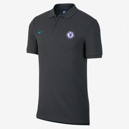 Chelsea FC Crest | Anthracite / Omega Blue - Click Image to Close