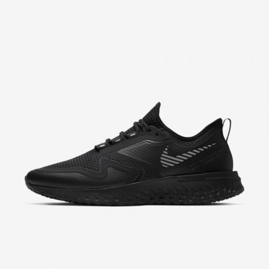 Nike Odyssey React Shield 2 | Black / Metallic Silver / Black - Click Image to Close