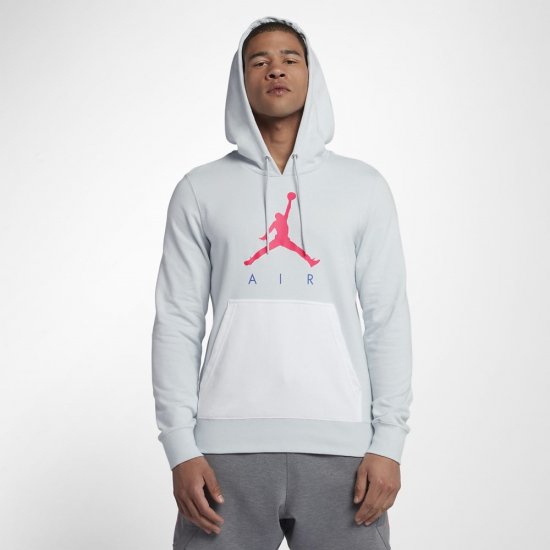 Jordan Jumpman Air Fleece | Pure Platinum / White / Racer Pink - Click Image to Close