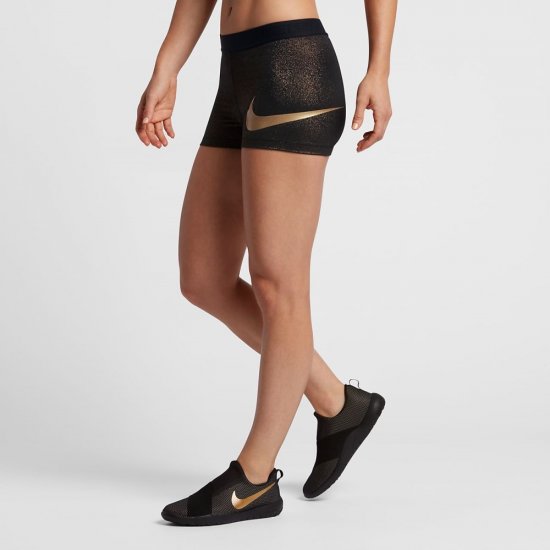 Nike Pro Cool | Black / Metallic Gold / Metallic Gold - Click Image to Close