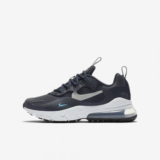 Nike Air Max 270 React | Obsidian / Blue Fury / White / Light Smoke Grey - Click Image to Close