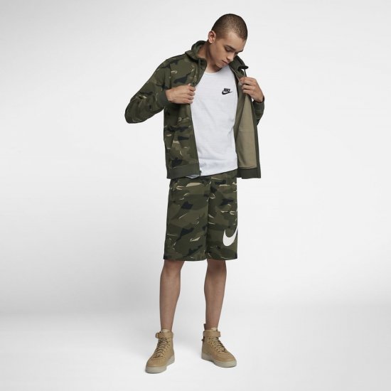 Nike Sportswear Club Fleece | Cargo Khaki / Cargo Khaki / White - Click Image to Close