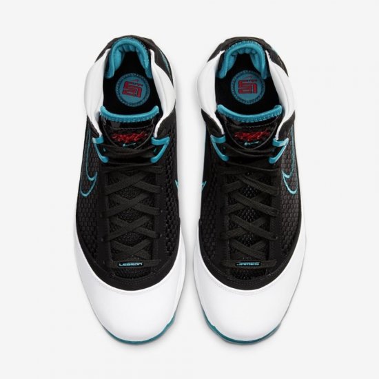 LeBron 7 | White / Glass Blue / Challenge Red / Black - Click Image to Close
