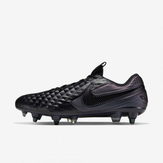 Nike Tiempo Legend 8 Elite SG-PRO Anti-Clog Traction | Black / Black - Click Image to Close