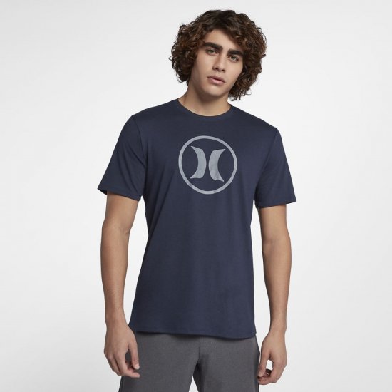 Hurley Circle Icon Dri-FIT | Obsidian / Cool Grey - Click Image to Close