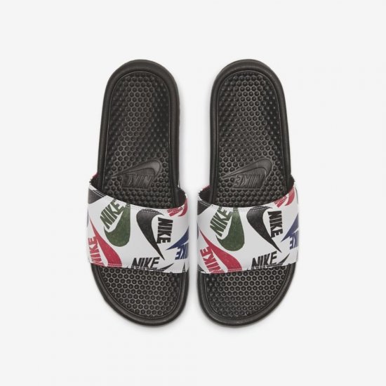 Nike Benassi JDI | Black / White / Multi-Colour / Black - Click Image to Close