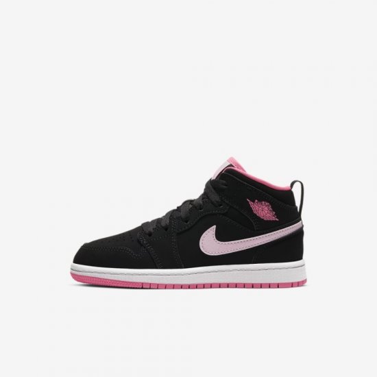 Air Jordan 1 Mid | Black / Digital Pink / White / Pink Foam - Click Image to Close