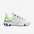 Nike React Element 55 | White / Summit White / Electric Green / Blue Force