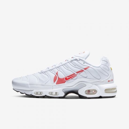 Nike Air Max Plus | White / Pure Platinum / Black / Team Orange - Click Image to Close