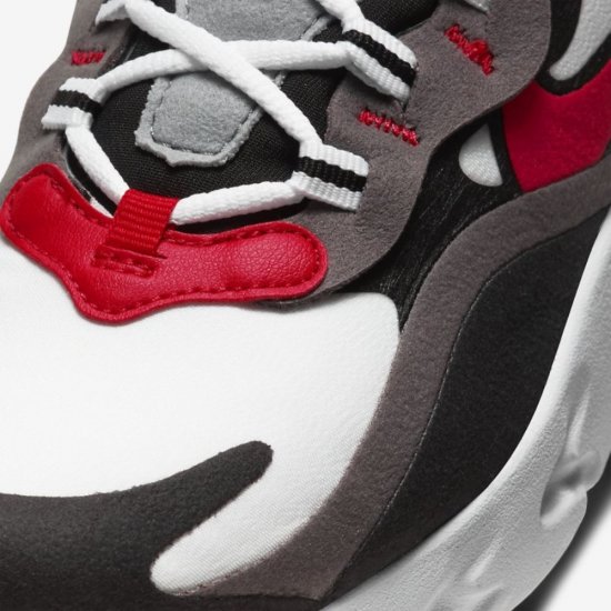 Nike Air Max 270 React | Iron Grey / Black / White / University Red - Click Image to Close