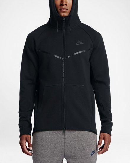 Nike Sportswear Tech Fleece Windrunner | Black / Black / Black - Click Image to Close