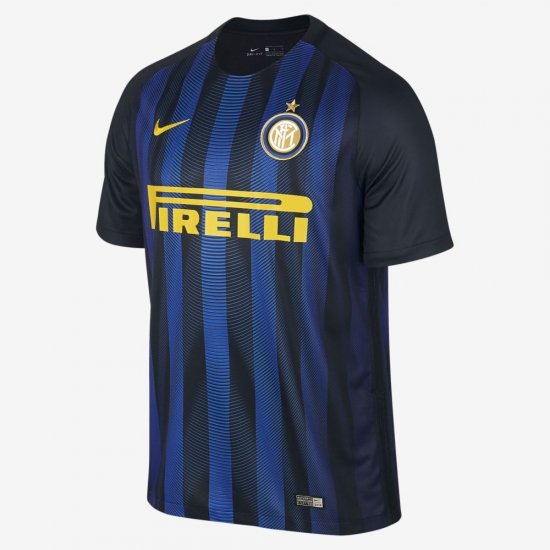 2016/17 Inter Milan Stadium Home | Black / Royal Blue / Opti Yellow - Click Image to Close