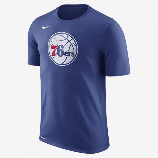 Philadelphia 76ers Nike Dry Logo | Rush Blue - Click Image to Close