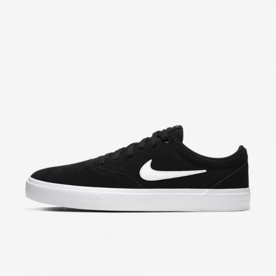 Nike SB Charge Suede | Black / Black / White - Click Image to Close