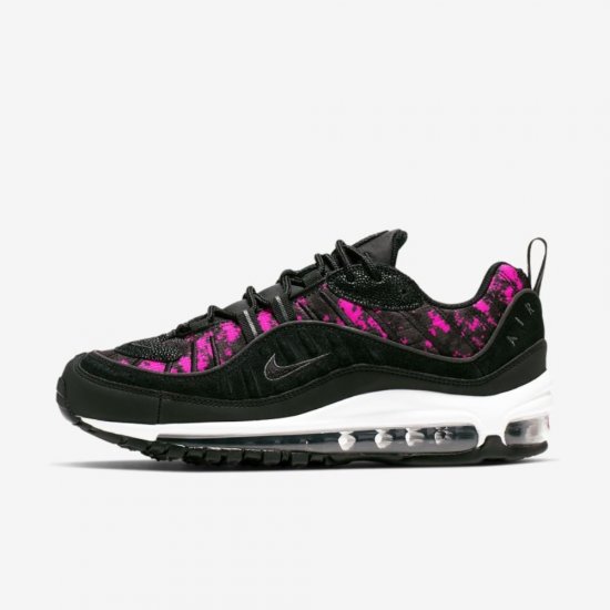 Nike Air Max 98 Premium Camo | Black / Hyper Pink / Black - Click Image to Close