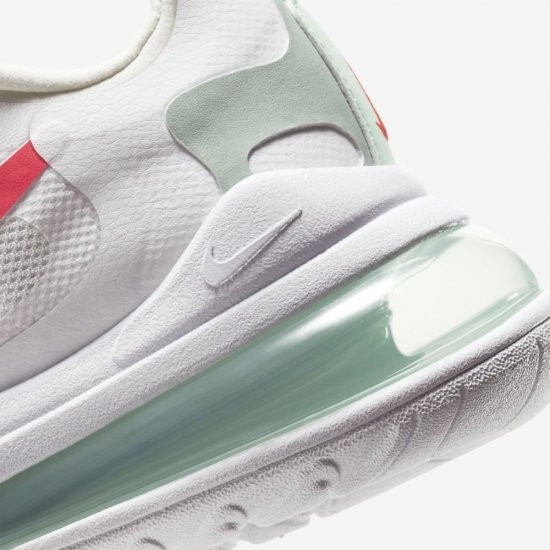 Nike Air Max 270 React | White / Pistachio Frost / Laser Crimson - Click Image to Close