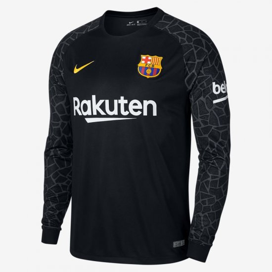 2017/18 FC Barcelona Stadium Goalkeeper | Black / Anthracite / University Gold - Click Image to Close