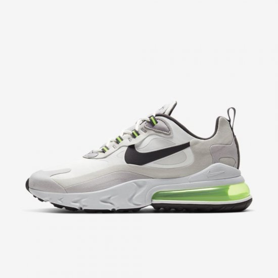 Nike Air Max 270 React | Summit White / Vast Grey / Silver Lilac / Electric Green - Click Image to Close