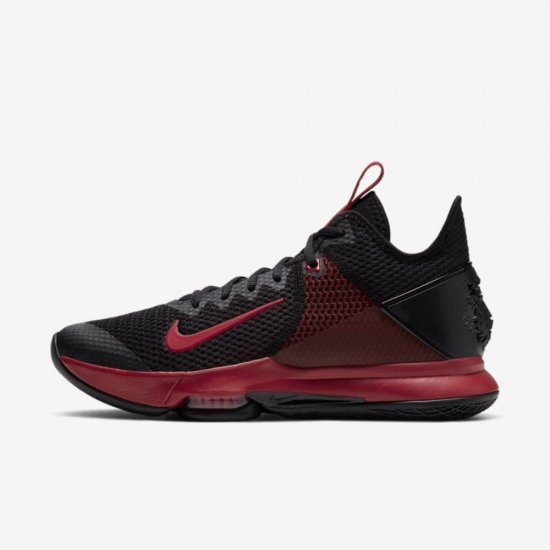 LeBron Witness 4 | Black / Bright Crimson / Gym Red - Click Image to Close