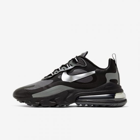 Nike Air Max 270 React Winter | Black / Dark Grey / Metallic Silver - Click Image to Close