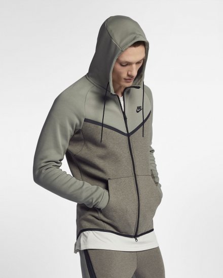 Nike Sportswear Tech Fleece Windrunner | Dark Stucco / Dark Stucco / Heather / Black - Click Image to Close