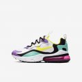 Nike Air Max 270 React | White / Black / Bright Violet / Dynamic Yellow