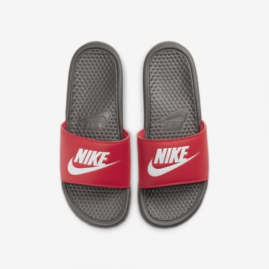 Nike Benassi | Iron Grey / Track Red / White - Click Image to Close