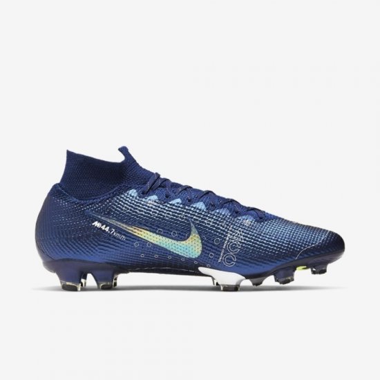 Nike Mercurial Superfly 7 Elite MDS FG | Blue Void / White / Black / Metallic Silver - Click Image to Close