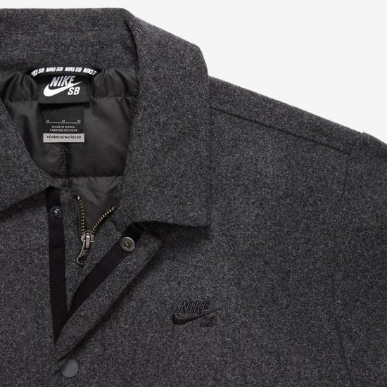 Nike SB Wool Coaches | Charcoal Heather / Black - Click Image to Close