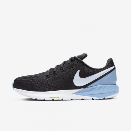 Nike Air Zoom Structure 22 | Black / Light Blue / Chrome Yellow / Half Blue - Click Image to Close