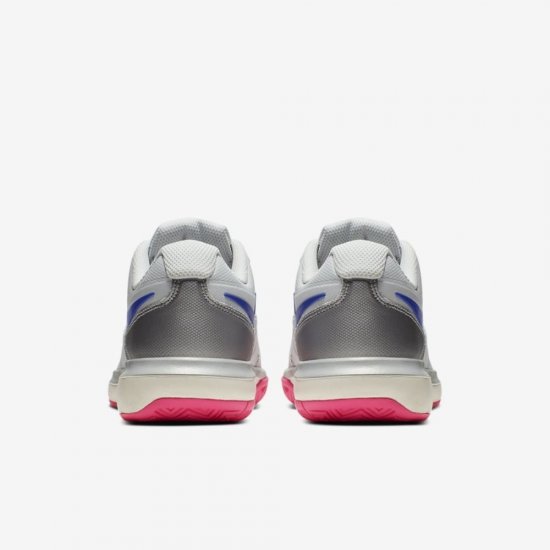 NikeCourt Air Zoom Prestige | Pure Platinum / Metallic Platinum / Pink Blast / Racer Blue - Click Image to Close