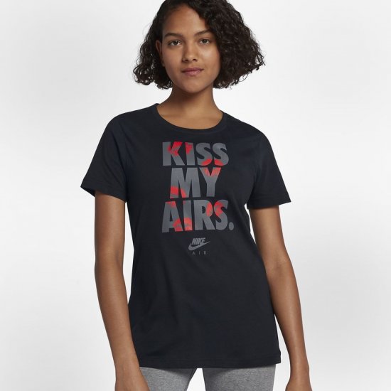 Nike Sportswear "Kiss My Airs" | Black / Dark Grey - Click Image to Close