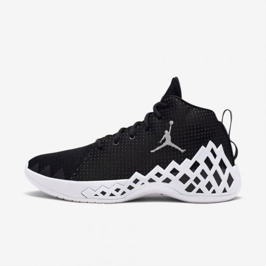 Jordan Jumpman Diamond Mid | Black / White / Metallic Silver - Click Image to Close