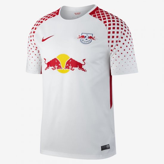 2017/18 RB Leipzig Stadium Home/Away | White / University Red - Click Image to Close