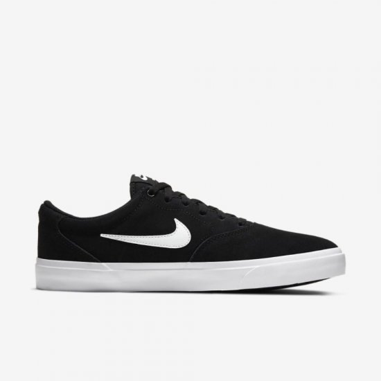 Nike SB Charge Suede | Black / Black / White - Click Image to Close