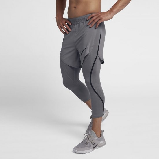 Nike Pro Flex 2-in-1 | Gunsmoke / Black / Black - Click Image to Close