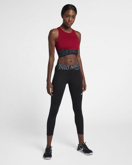 Nike Pro Cropped | Gym Red / Black / Black - Click Image to Close