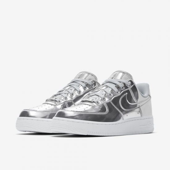 Nike Air Force 1 SP | Chrome / White / Metallic Silver - Click Image to Close