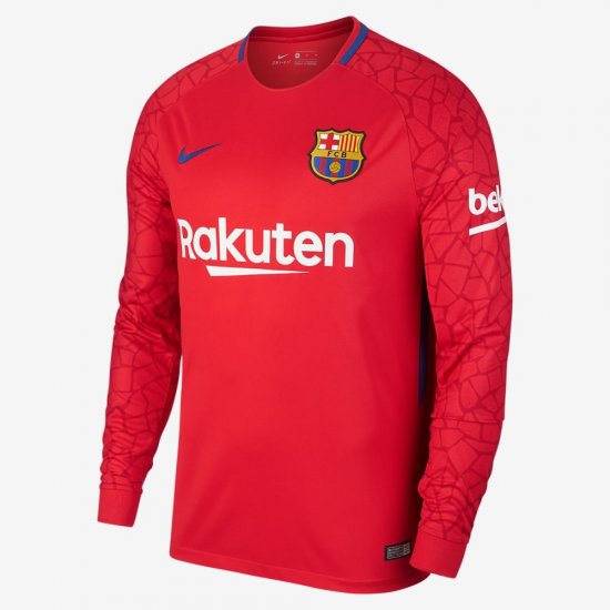 2017/18 FC Barcelona Stadium Goalkeeper | University Red / Gym Red / Deep Royal Blue - Click Image to Close